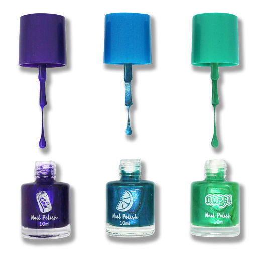 Picture of CREATE it! Poptastic Nail Polish 3-Pack - Purple/Blue/Green